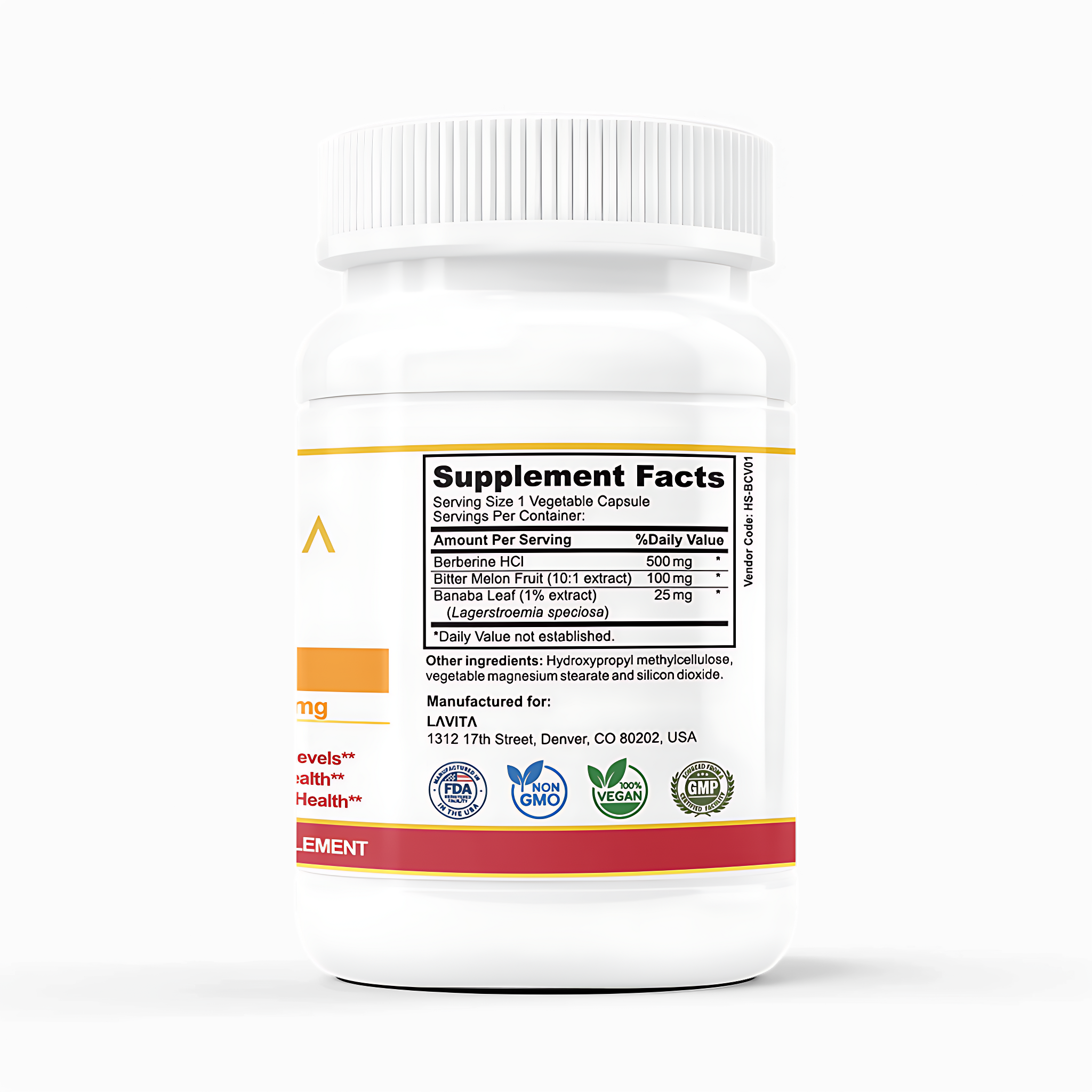 Premium Blood Sugar Support – GlucoGuard BERBERINE HCI 500 MG