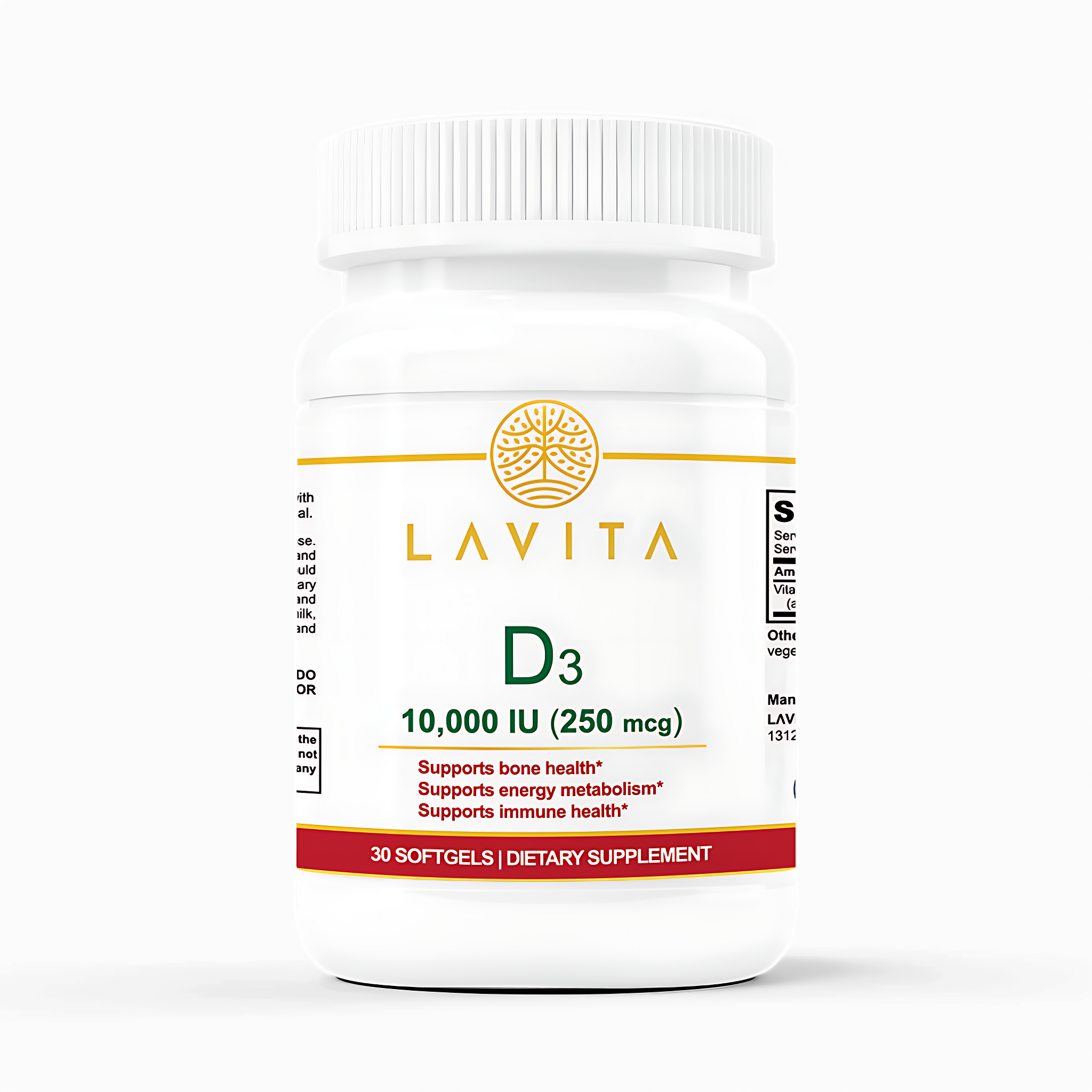 Premium Vitamin D-3 10,000 IU – Supports Bone Strength, Immunity & Energy metabolism