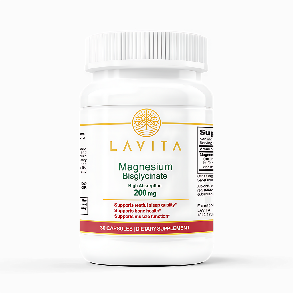 Premium Magnesium Bisglycinate 200 mg – Supports Calm, Recovery & Vitality