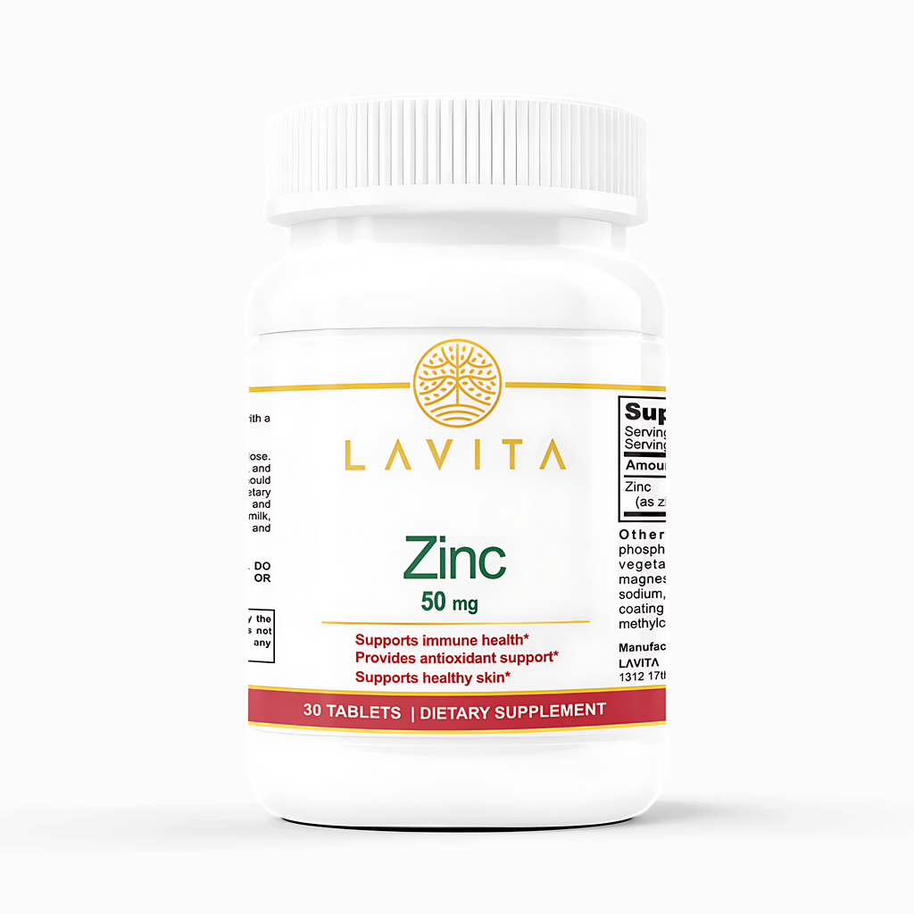 Premium Zinc 50 mg – Supports Immunity, Skin & Cellular Health